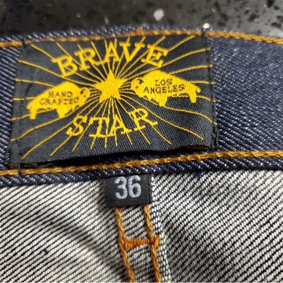 Brave Star CONE MILLS skeleton skinny selvedge denim jeans. W36 made in USA - Picture 3 of 12